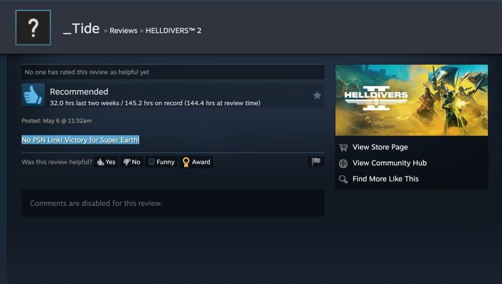 Helldivers 2 Steam Review